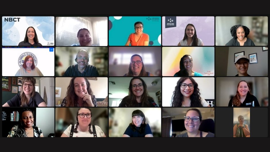 The 2023-2024 Arizona TeacherSolutions® Team is together online for its first meeting of the school year! You can read more about 'TST' here: azk12.org/teacher-leader… Thank you to this amazing team! #azteacherleader