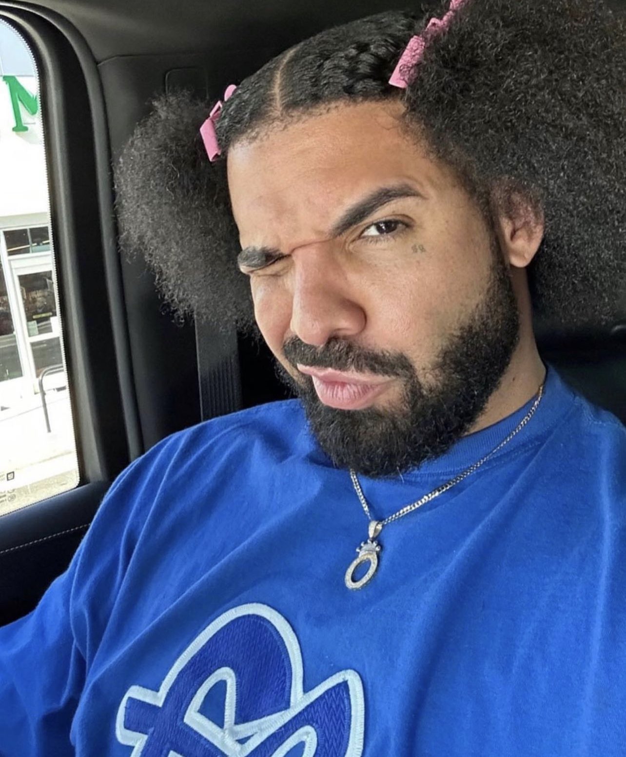Drake gets in touch with his feminine side in new hair do selfie ...