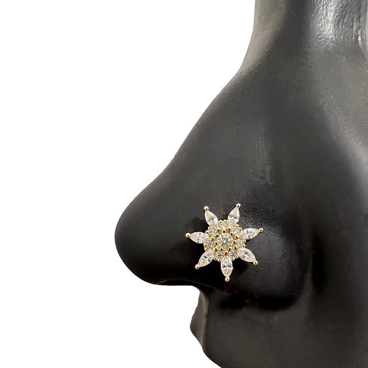 Starburst Flower Nose Stud 🌟💎
statementgold.com