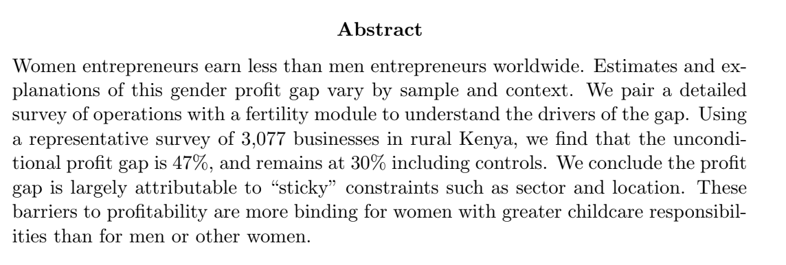 🚨 New paper alert 🚨 'Sticky Constraints: Business location, competition, and the gender profit gap' (with @solenedelecourt @AnyaMarchenko6 @lslowe5) Link: shorturl.at/ioIM0