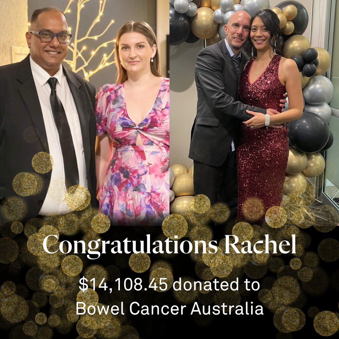 #FeelGoodFriday for Rachel & her wonderful achievement at her recent @bowelcanceraustralia fundraiser.

She has confirmed (as 1 of 3 sponsors of the fundraiser),she had 170 attendees & a total of $14,108.45 was donated. 

Please join us in congratulating Rachel!

#ImagineBetter