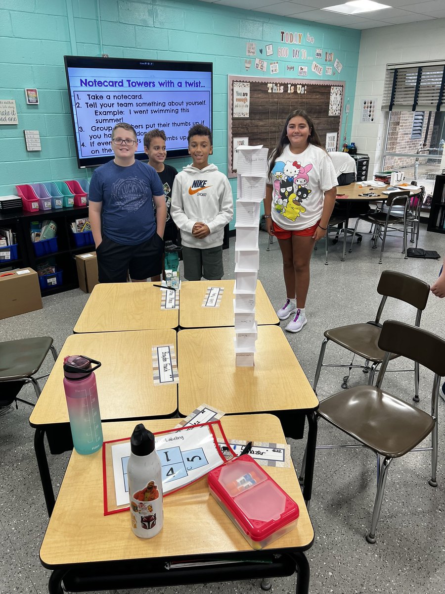 Notecard challenge…finding things we have in common with our teams and the trying to build the tallest tower with them!  #sig72