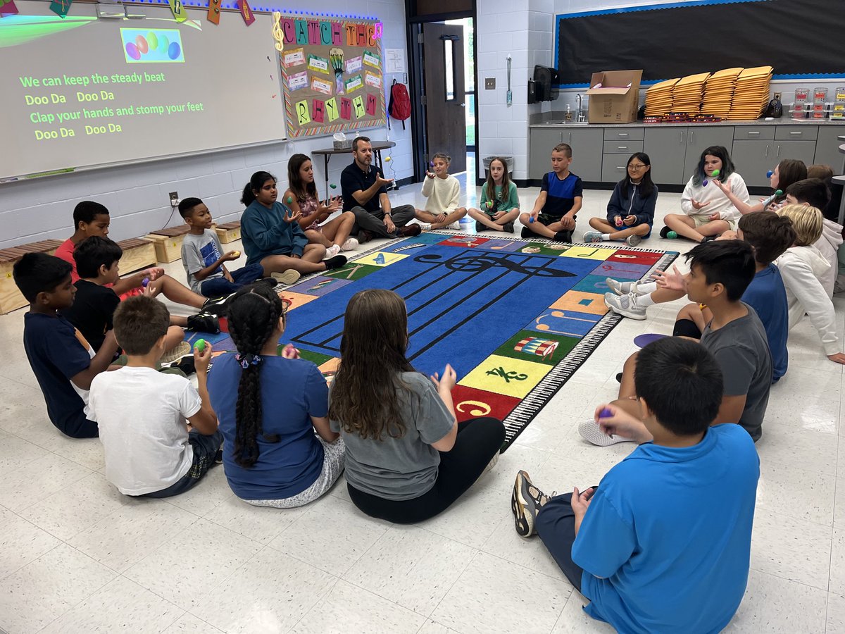 I love it when the classroom teacher joins in! We are studying beat and rhythm in music. #lwesgators #fcsmusic