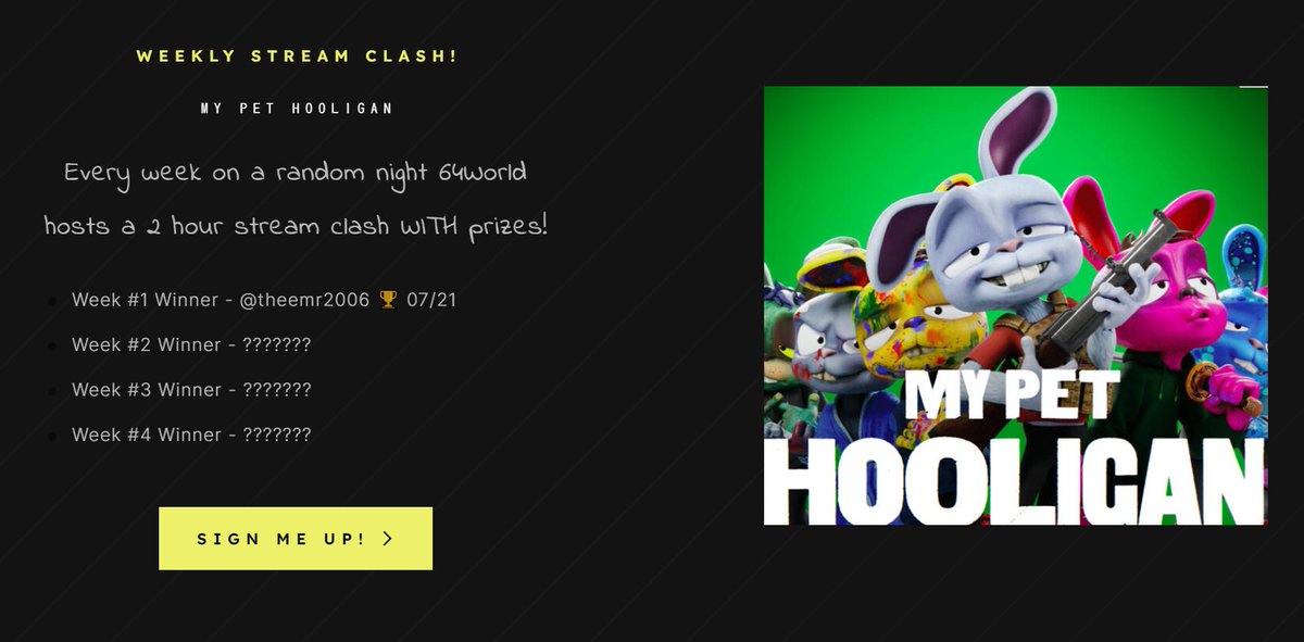 i64StudioNFTs's tweet photo. The stream clash week #1 winner @theemr2006 has received his #ZuckBot 🤖
YOU can win a zuck bot every week thanks to @mypethooligan & @i64StudioNFTs on the MPH stream clash ⬇
All winners each week can be tracked through the website https://t.co/mGPrQp4tw9
This event will be streamed on @kick & @Xeenon_xyz weekly!
Each week a different memeber of #KarrotGang will be co-hosting!
Week 2 co-host = @jdunk_og
When? What DAY? WHAT TIME?!?!
Stay tuned. 😈🥕
Video OTW
Backed by @karrotforce & @MetaGoons 💯
#NFTs #MyPetHooligan #NFTgaming #Web3 #Web3Gaming #tournament #Gaming