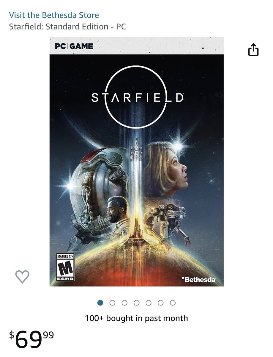 nocturnale's tweet photo. $70 for a physical copy 😘 #starfield https://t.co/vVE5z6D26V