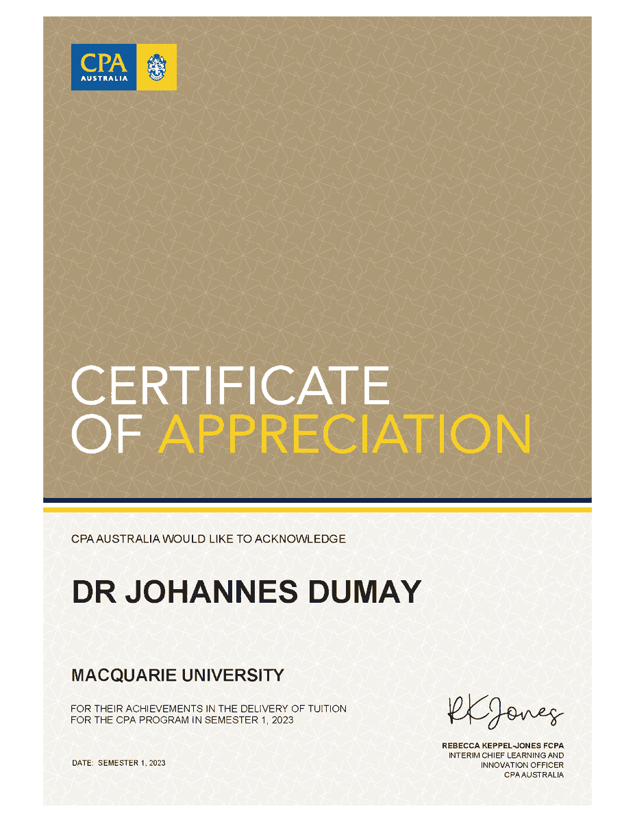 John Dumay tweet media
