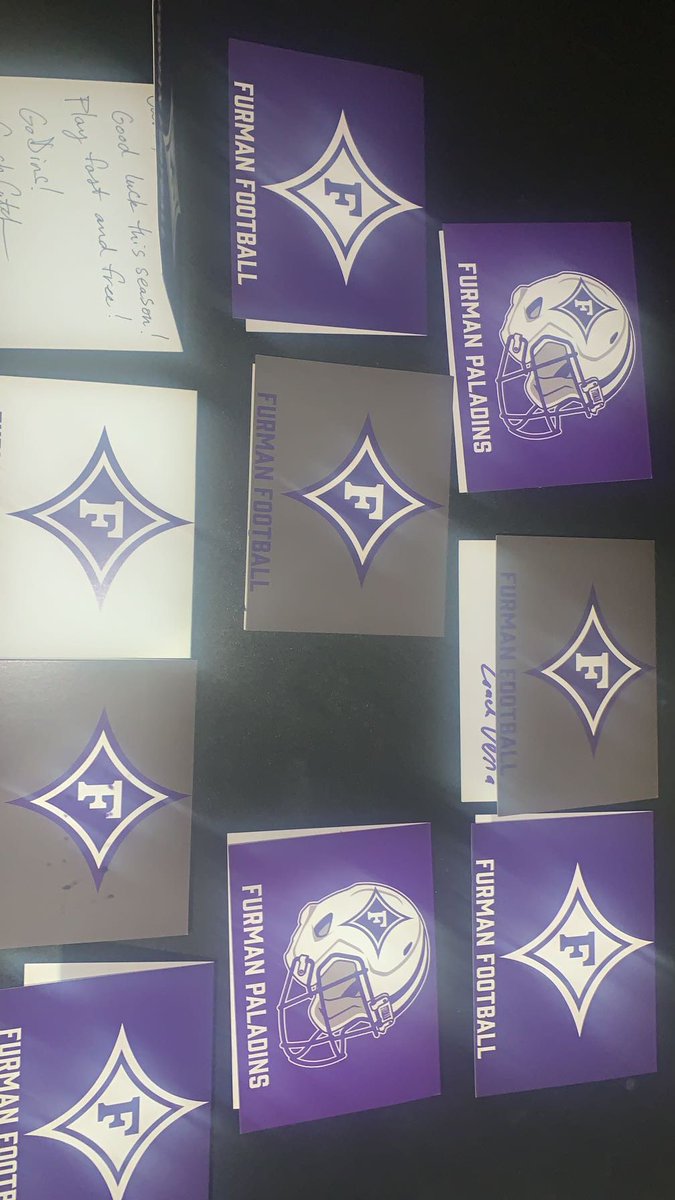 Appreciate the love and letters from home before game one tomorrow @PaladinFootball Can’t wait to come back home this fall🟣⚫️ @FUCoachHendrix @CoachColder @justin_roper