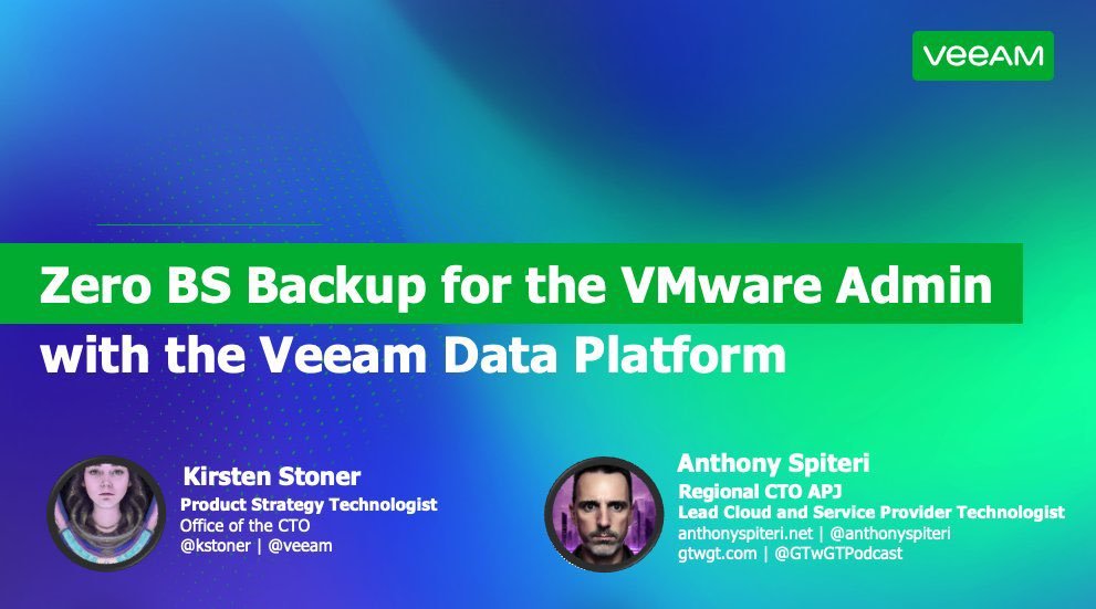 anthonyspiteri's tweet photo. Tuesday 11:45am @VMwareExplore get a world first look at what's coming in @Veeam Backup & Replication v12a for Object Storage, Ransomware Detection and more!
Plus we are going to have our @BostonDynamics SPOT #RecoveryRover with us for Q&A
#MAPB2929LVS #ZeroBS
Still some places available in the session..register
https://t.co/6upt6TVsYW