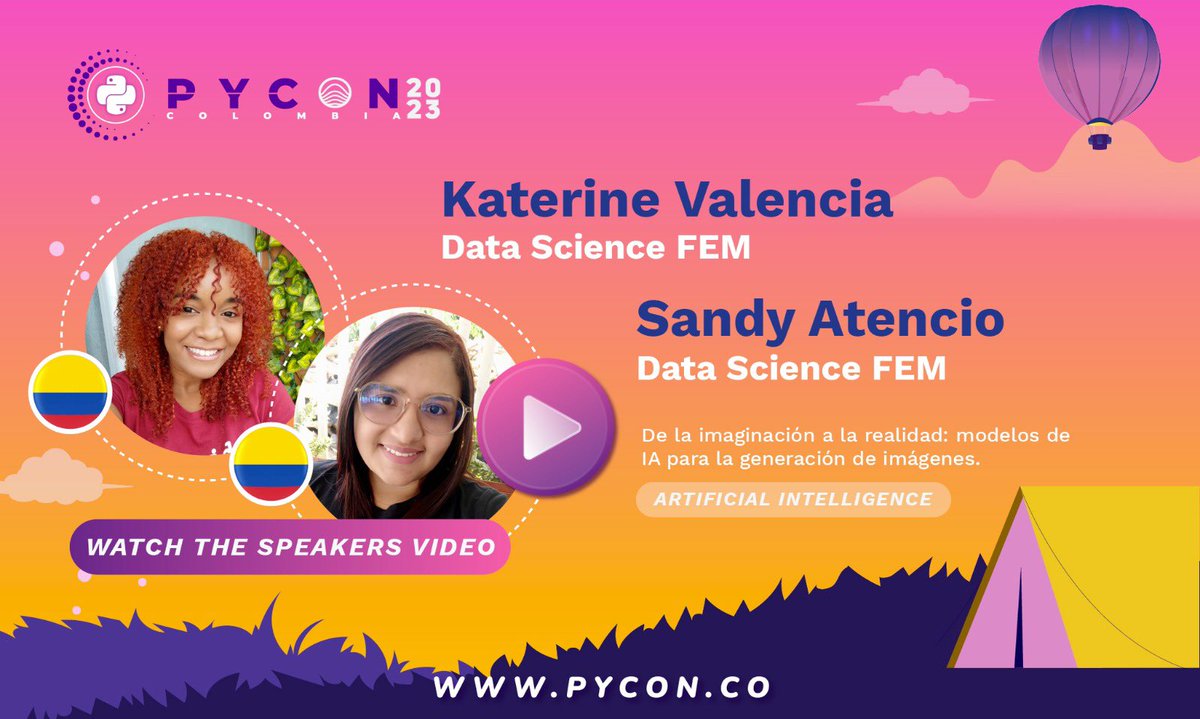 pyconcolombia's tweet image. Watch the video of Katerine Valencia and Sandy Atencio, they teaches us about &quot;From imagination to reality: AI models for image generation”

youtu.be/TfH3lG5Gj4k

#PyconColombia2023 #Presencial #Programming #Colombia #Evento #PyCon #Python #IoT #Web  #Python #Tech #Devs