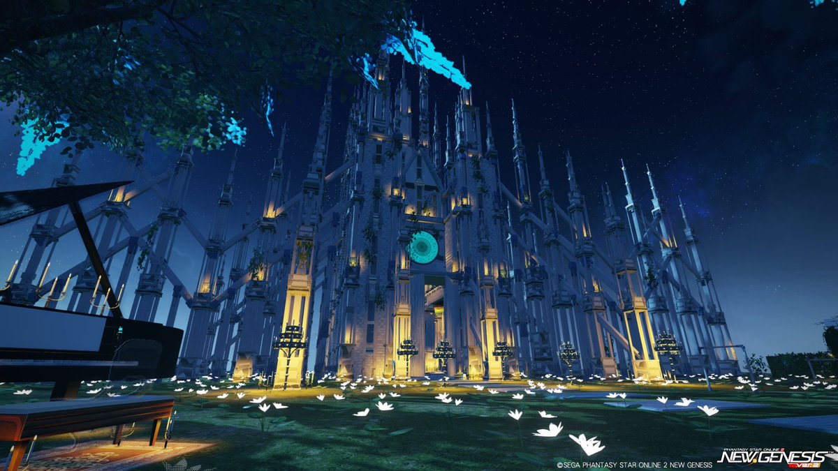 Caecilius1231's tweet image. #クリエイティブスペース
#PSO2NGS 
#PSO2NGS__SS 
青と白の大聖堂