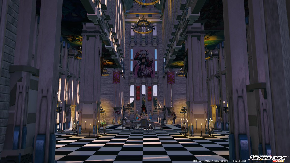 Caecilius1231's tweet image. #クリエイティブスペース
#PSO2NGS 
#PSO2NGS__SS 
青と白の大聖堂