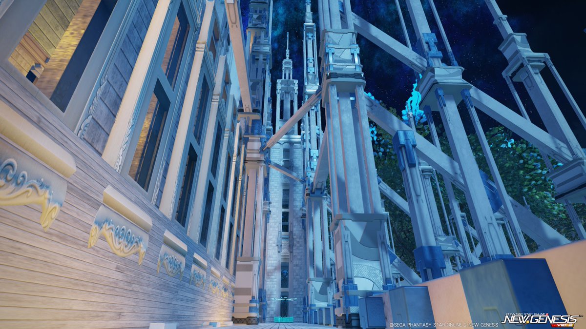 Caecilius1231's tweet image. #クリエイティブスペース
#PSO2NGS 
#PSO2NGS__SS 
青と白の大聖堂