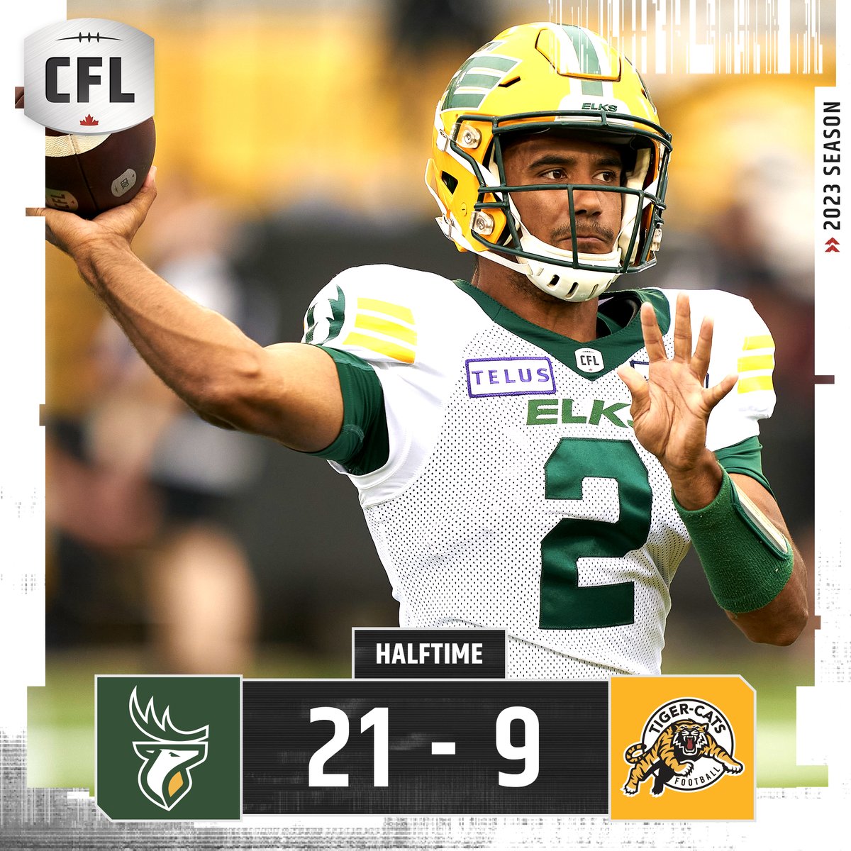 A hot start in the Hammer for the <a href="/GoElks/">Edmonton Elks</a> ♨️

#CFLGameday on TSN, RDS, &amp; CBS SN 
📲: Stream on CFL+