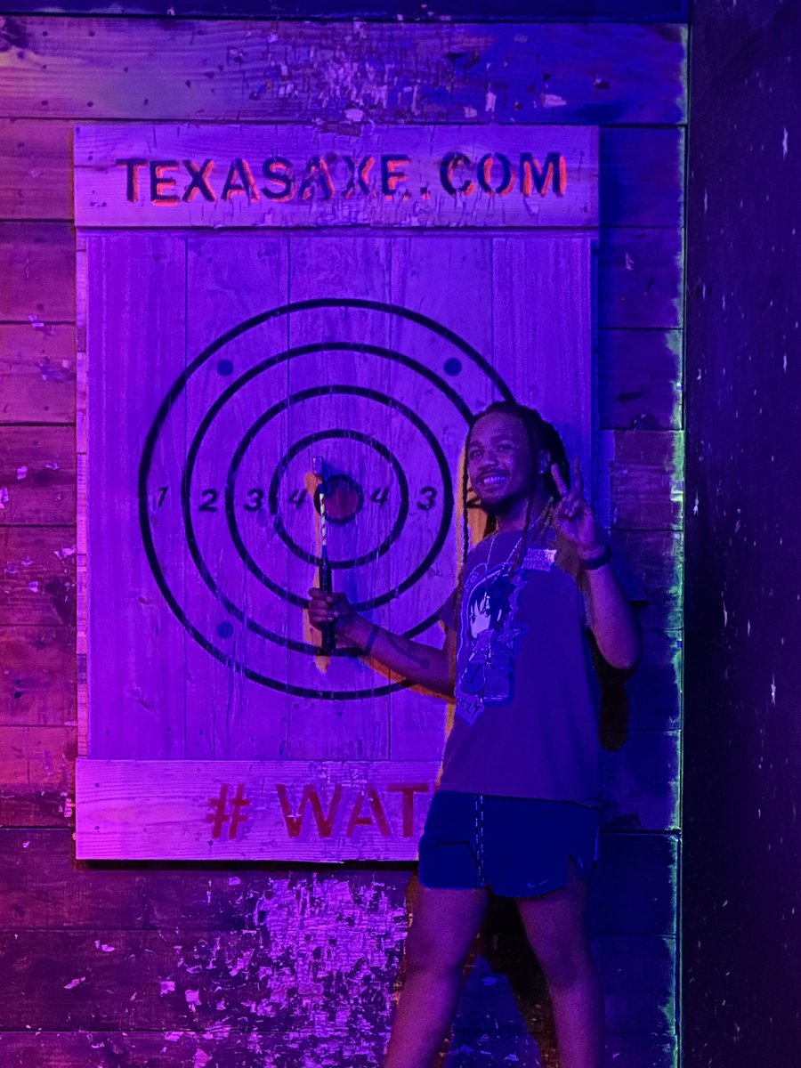 Great time axe 🪓 throwing with my work family. We are enjoying some self-care. #StrongerTogether