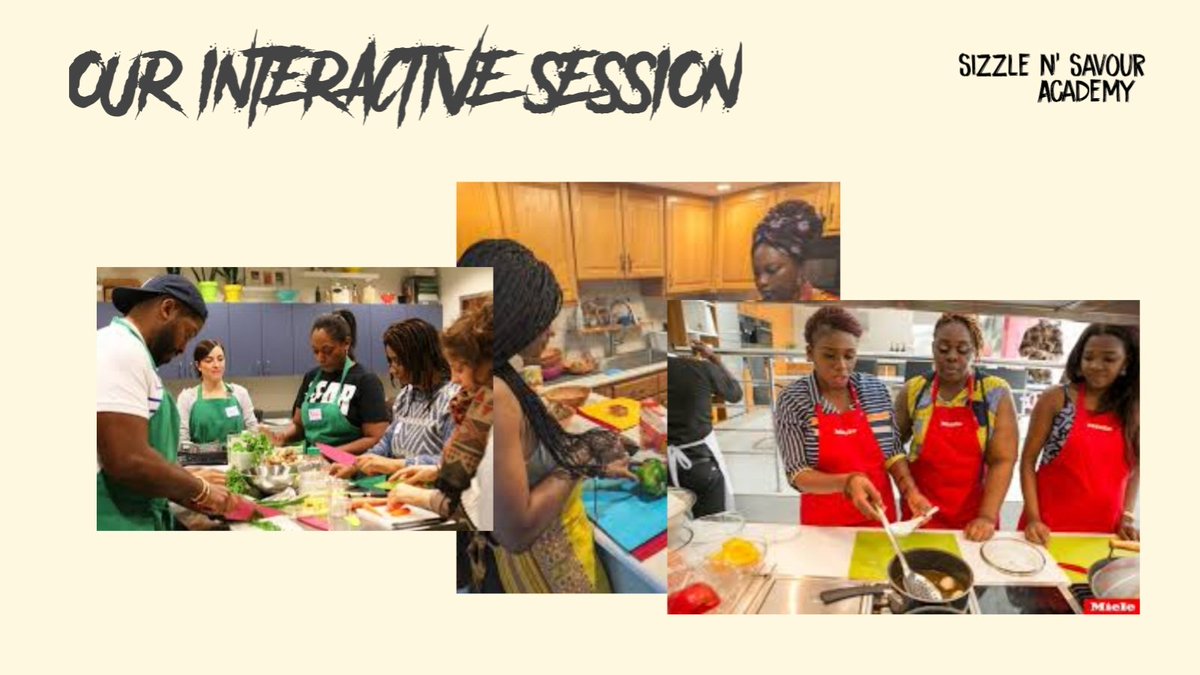 SizzleNSavour's tweet image. 👩‍🍳 Unite Through Food! 🍽️ Interactive cooking at its best. Join Chef Amina in live sessions that blend learning and connection. Swipe to catch the buzz! 🌟 #TasteOfNigeria #InteractiveCooking #SizzleNSavour