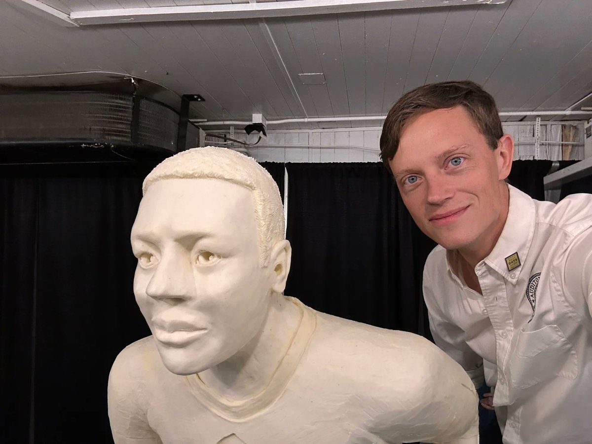RobSandIA's tweet photo. You butter believe I went to see @CaitlinClark22, Jack Trice, Kurt Warner and of course the OG butter cow at the #IowaStateFair π§ π π π
#justiowathings #BestDaysEver https://t.co/aVICXDRcci