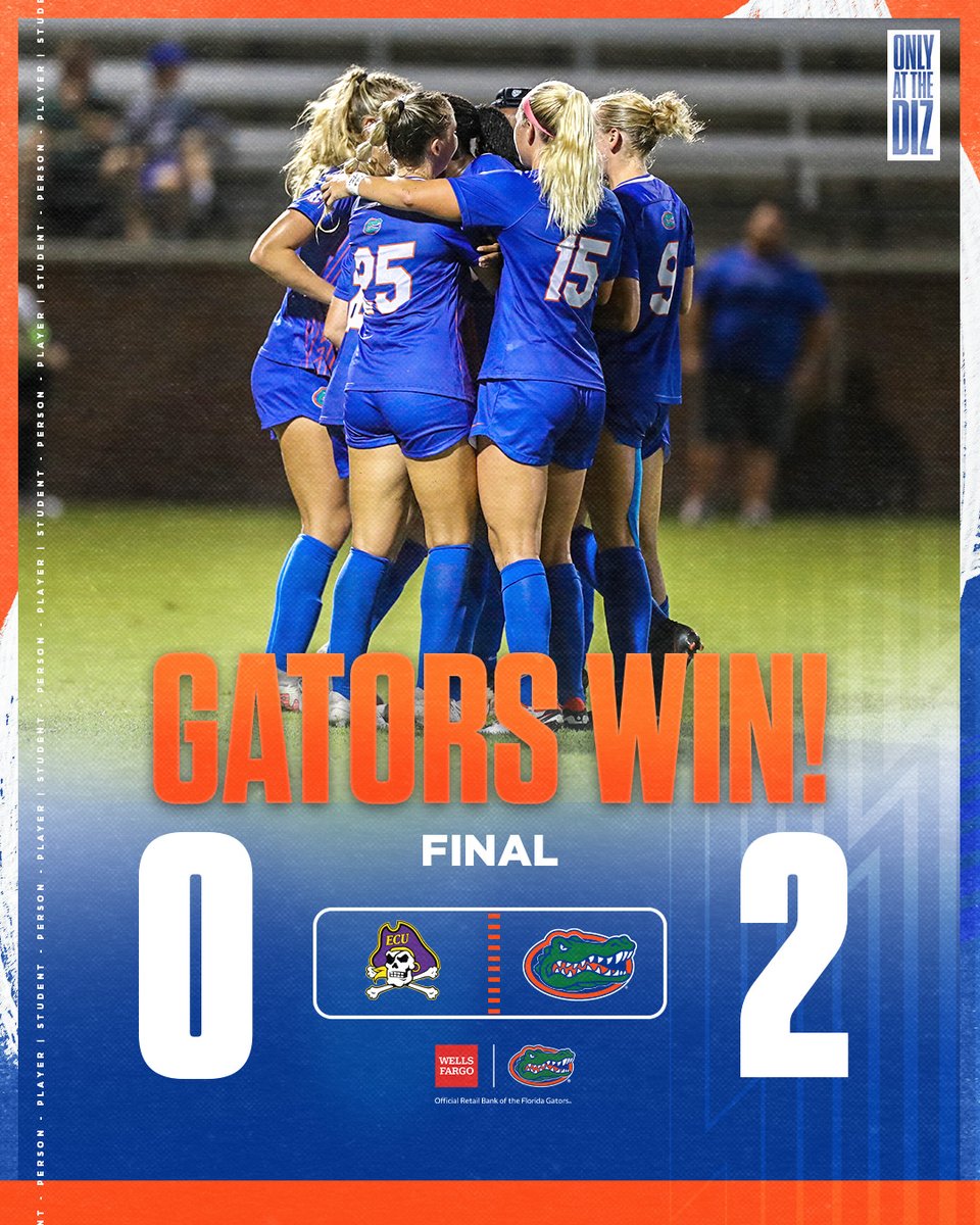 GatorsSoccer's tweet photo. SEASON OPENER DUB!

Gators are 23-3-3 in season opening games! 

Presented by: @WellsFargo
#GoGators | #GatorsWin https://t.co/yDwLiYpejO