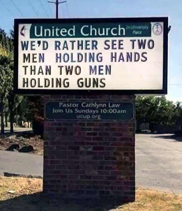 It is nice to see a church actually SAY something Christ like. YA KNOW?????