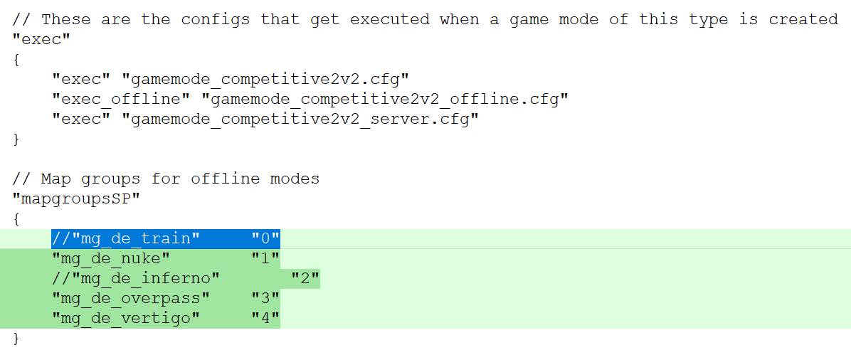 aquaismissing's tweet photo. Based on the changes to the 'gamemodes.txt' file, it seems like the next Counter-Strike 2 maps are going to be de_inferno and possibly de_train. https://t.co/i1o3GoD1it