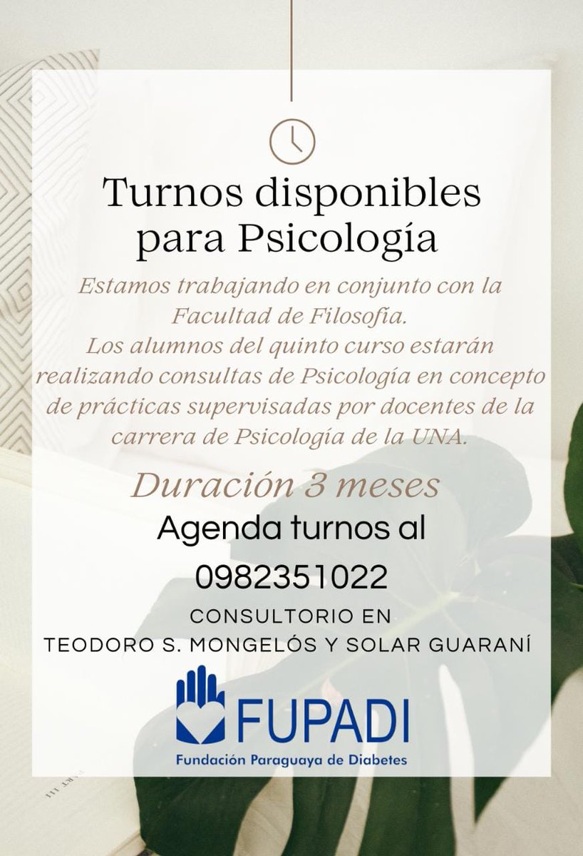 Clara_Vaargas's tweet photo. Consultas gratuitas de psicología, agenda turnos al número que aparece en el flyer.

Obs: personas a partir de 18 años en adelante

Se agradece de antemano la difusión ✨ https://t.co/nC1dszMWlW