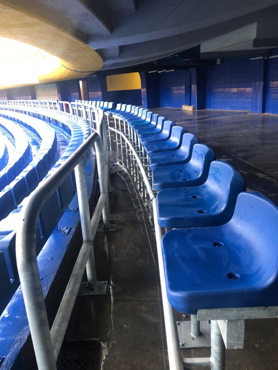 Nueva línea de butacas en la platea baja de La Bombonera.