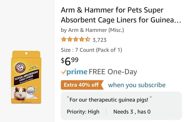 It’s sprinkle time! 

A few notes:
⭐️NO orange Amazon boxes
⭐️ Please RT this post! 
⭐️ Items need to be $10 or less

I’m still hoping to get cage liners for my therapeutic guinea pigs! 

amazon.com/hz/wishlist/ls…
#teachertwitter #BetterTogether #equity #BlueCrew #StrongerTogether