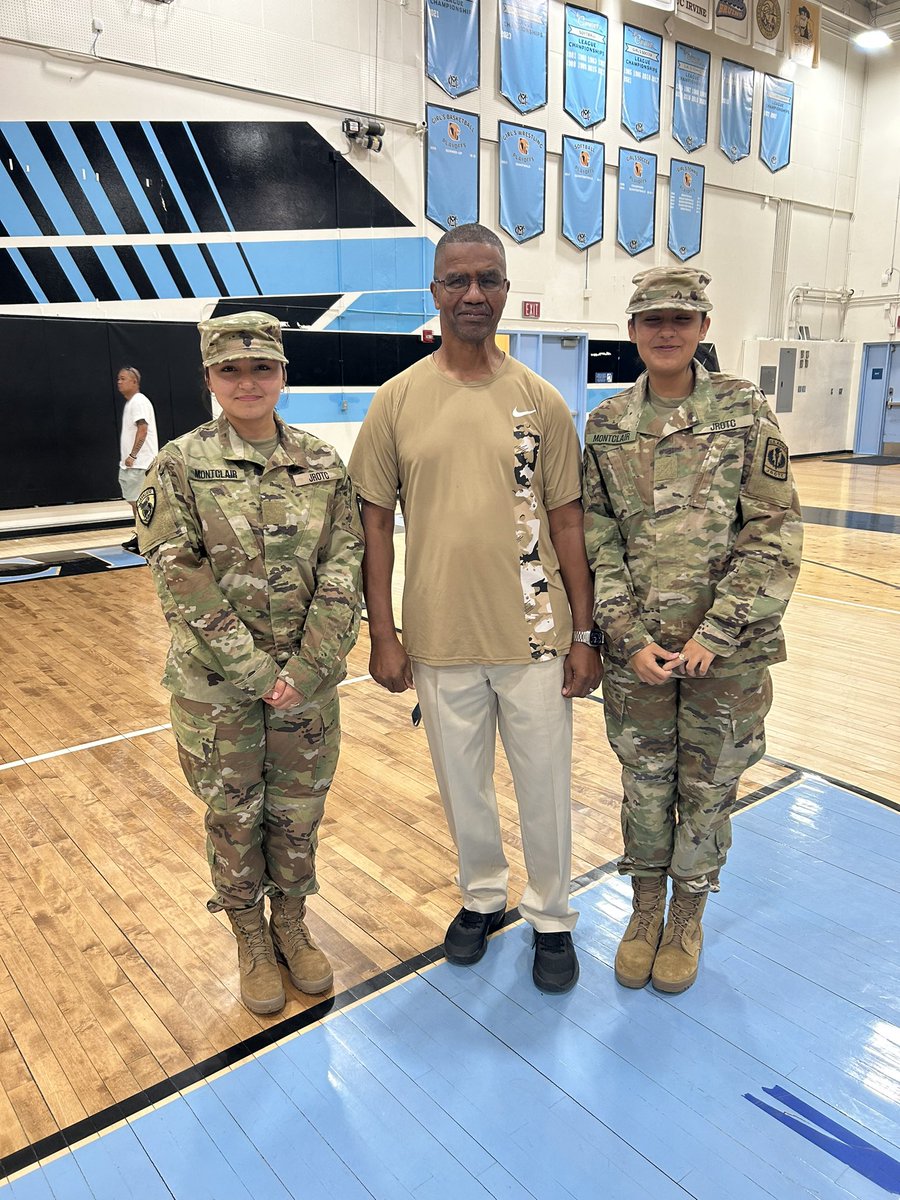 MHS ROTC representing at tonight’s volleyball game! 🎉