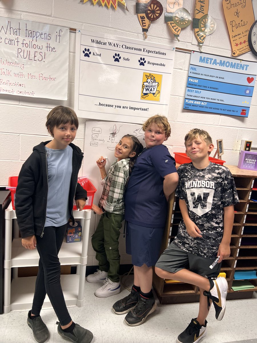 We had a great first day of
School. Students made their best guesses all about Mrs. Flauter. <a href="/WindsorWildcats/">WindsorWildcats</a>