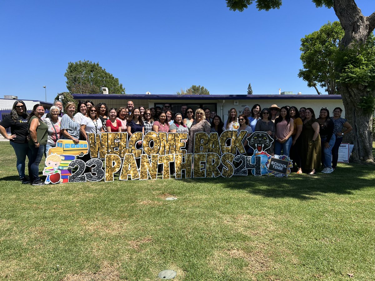 The Mighty Panther Staff is ready for another pawsome year with our little panthers! <a href="/principalalonso/">Dr. Janet Alonso</a> <a href="/RV_Panthers_PTO/">Rio Vista PTO</a> <a href="/ElRanchoSchools/">El Rancho Schools</a>