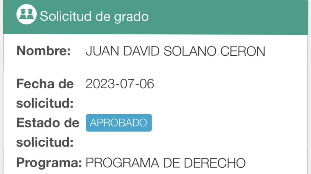 judaso98's tweet photo. Hoy fue aprobada de manera definitiva mi solicitud de grado en #UdeNar, estoy muy feliz de haber cumplido con todos los requisitos para graduarme de mi alma mater. Fue un proceso lleno de retos y aprendizaje. Mucho camino por recorrer!! https://t.co/yQyozDPZiq