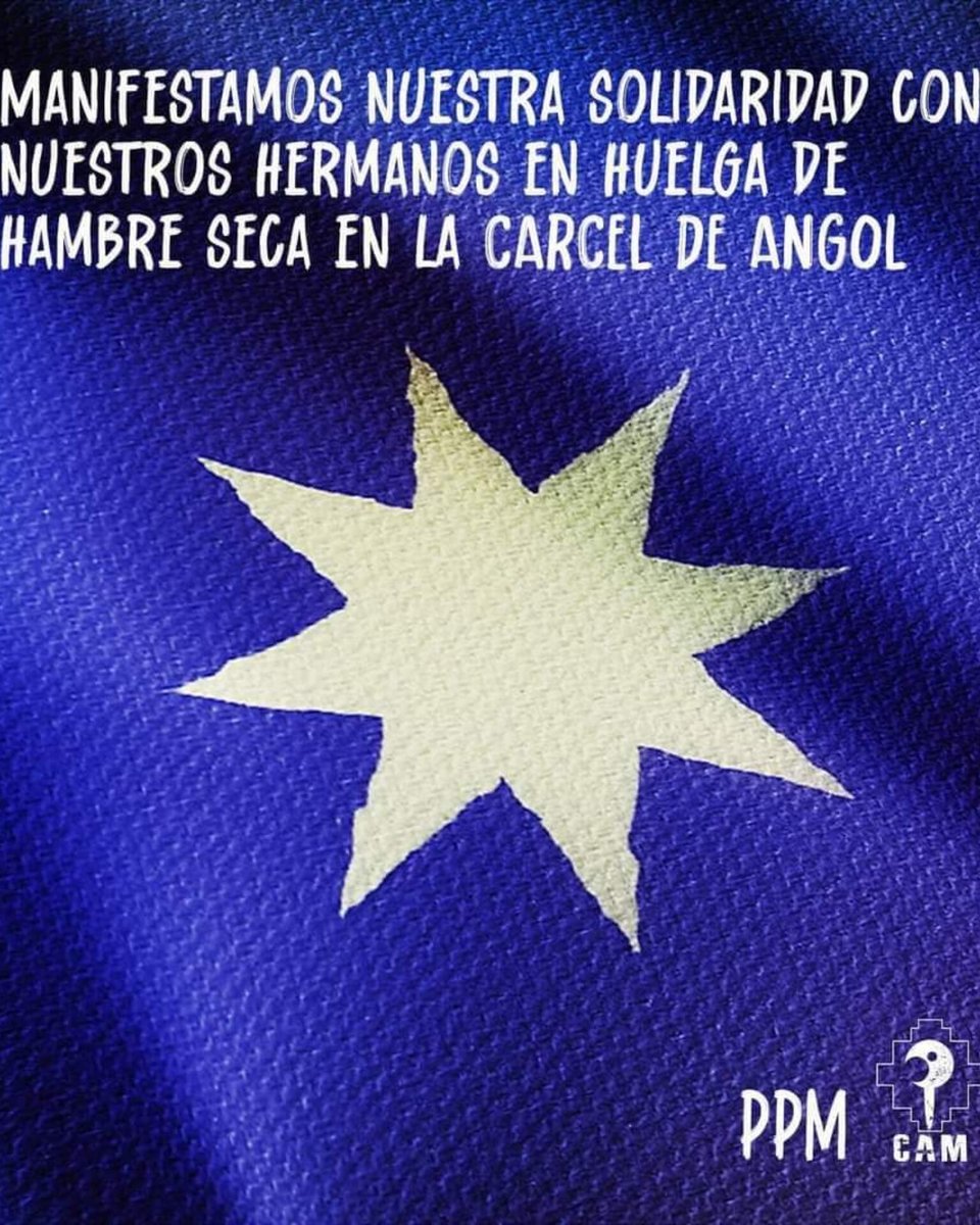 Murosyresisten's tweet photo. "Por territorio y autonomía.
LIBERTAD A TODOS LOS PPM !!
Amulepe taiñ weichan !!
Weuwaiñ- marichiweu !!"

PPM CAM Penal Bio-Bio, Concepción
Desde presos políticos mapuche CAM 

#Wallmapu #angol #biobio #carcelelmanzano #ppmcam #coordinadoraaraucomalleco https://t.co/WVnHKJbOWN