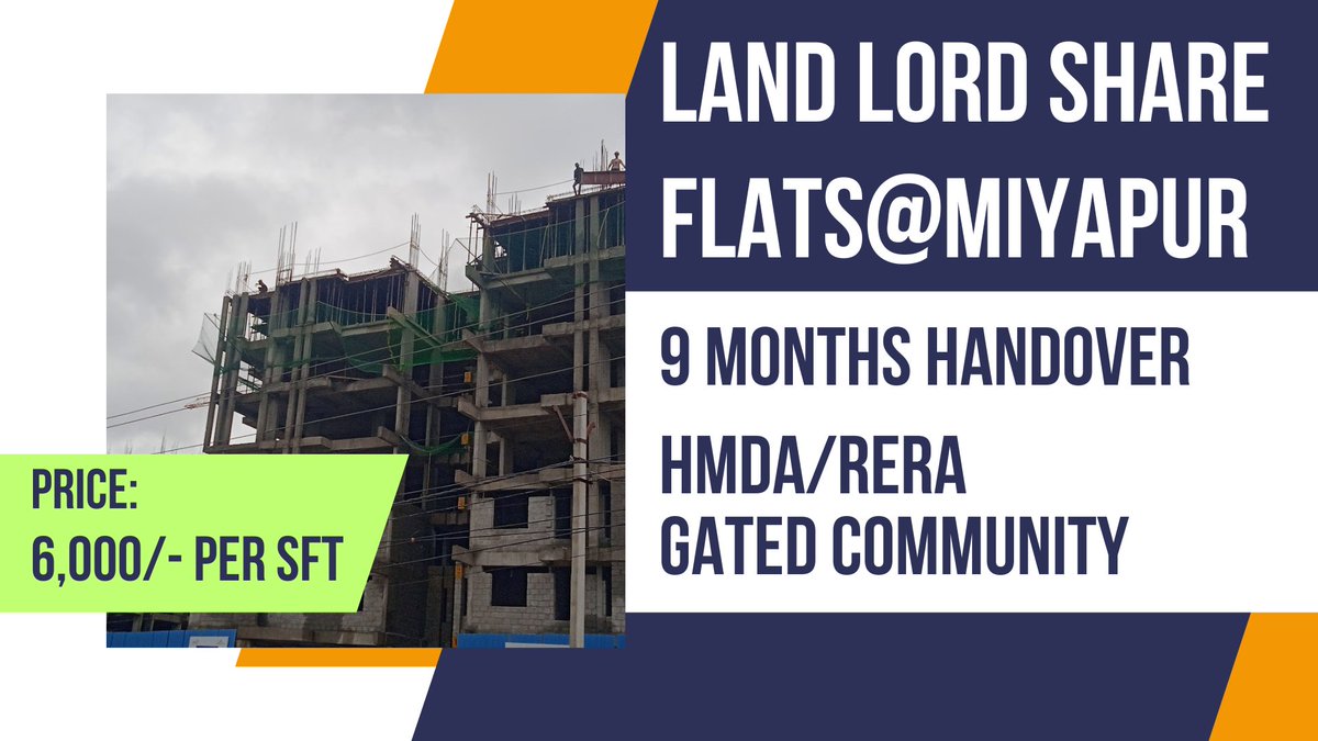Land Lord Share Flats in Miyapur, Hyderabad - Call 9652317300
9 months handover#2bhkflats
#2BHK #2bhkforsale #2bhkflats #2bhkflat #2bhkhomes #Miyapur #miyapur #miyapurbaker #miyapurflats #miyapurmemes #miyapurmetrostation #miyapurfurnitursale #ameenpur #ameenpurlake #Ameenpur