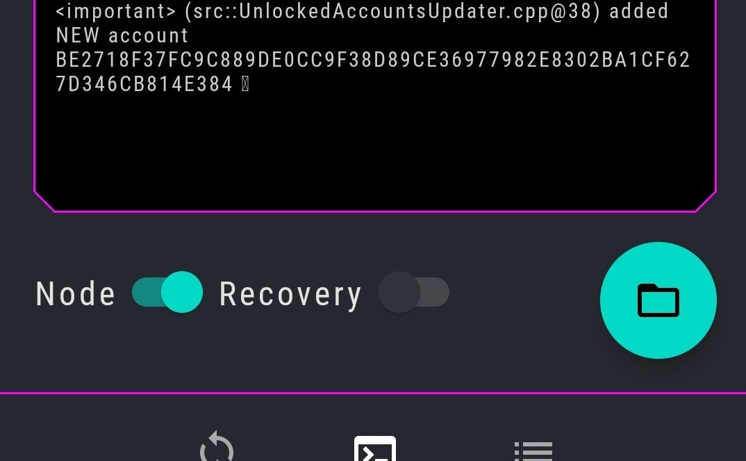 tqm1990's tweet image. Desktop walletから #MobileNode へ委任ハーベスティングのテスト成功。
#Symbol