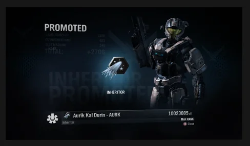 HaloHubGG's tweet photo. "Inheritor" is probably the hardest name for a max rank in any Halo game. https://t.co/eMYB2r4FfB