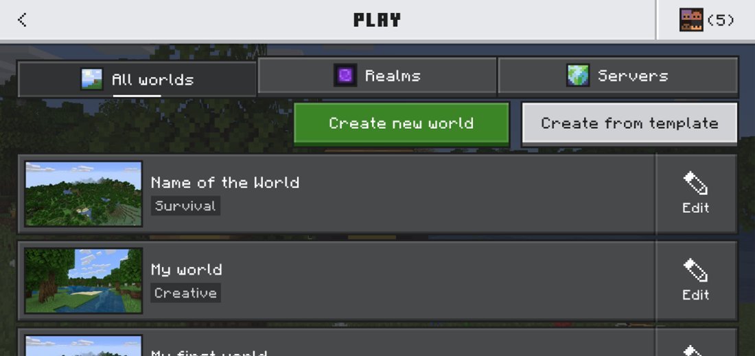 JustJosIt's tweet photo. The new play screen #ui is now in #Minecraft preview/beta 🥳

Let the team know your feedback here: https://t.co/RUo6G4xTlj https://t.co/1gpvldnOvi