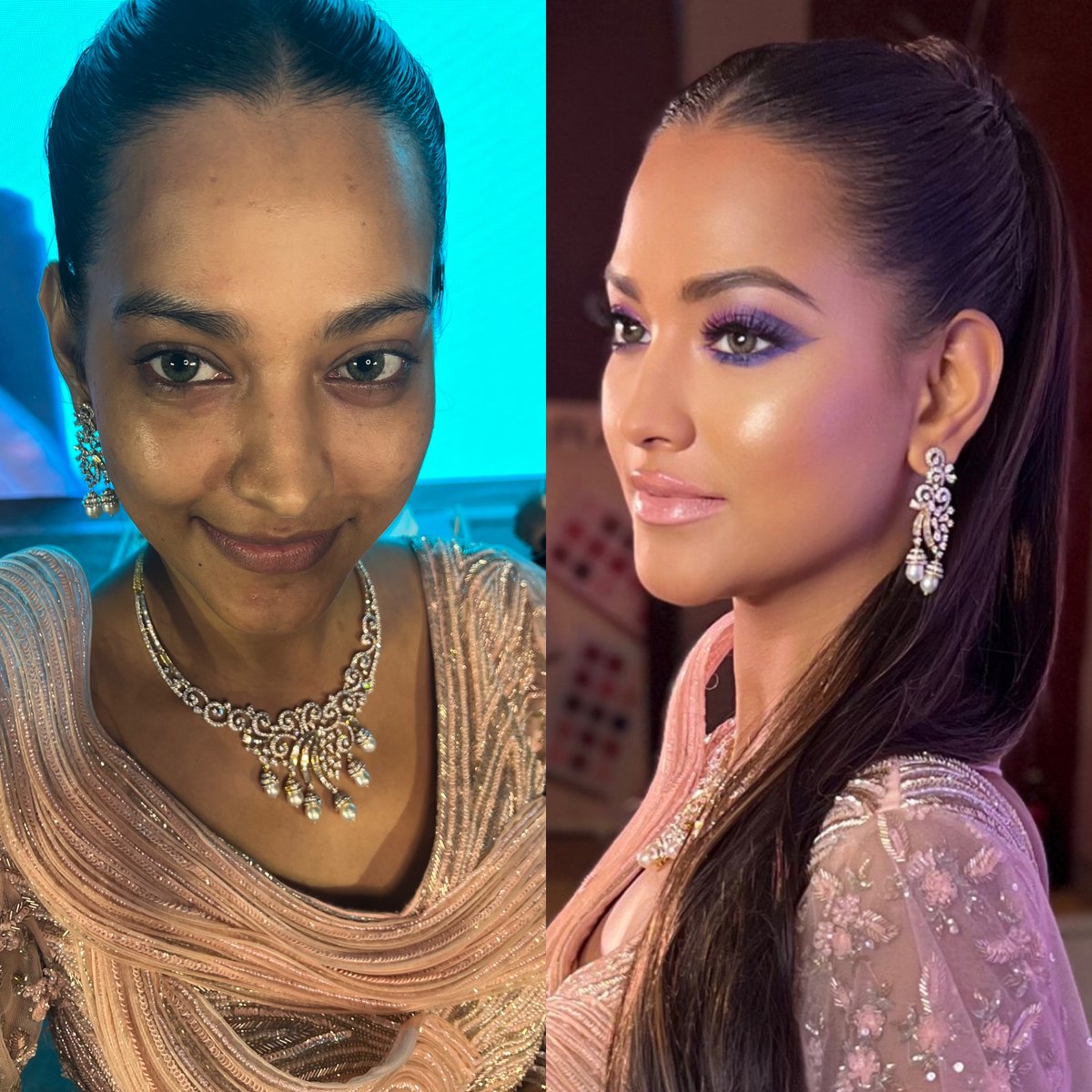 OjasRajani's tweet image. Blushing Beauty: Radiating in her makeup hues.

Makeup, Hair, Creative Styling &amp;amp; Conceptualisation: @ojasrajani

#ojasrajani #ojasrajaniacademy #makeupmasterclass #masterclass #makeupartist #makeup #makeupartistindia #makeupartistasia #makeupartistworldwide #wakeupnmakeup #beauty
