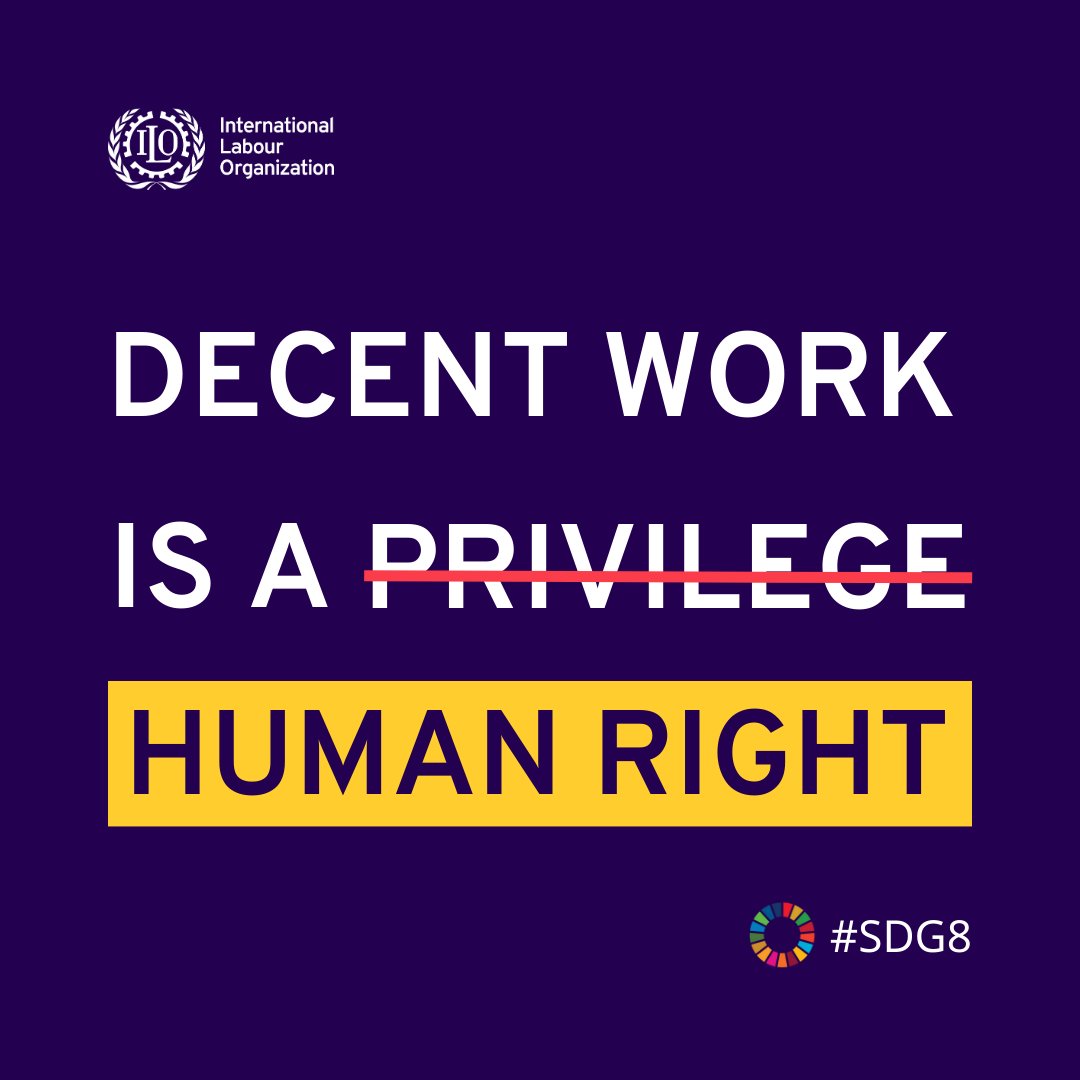 Decent work isn't a privilege, it's a human right! 🕊️