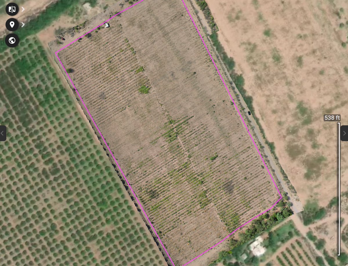 AgriPV10's tweet image. Hoy estuve analizando estos dos cultivos de agave para producción de bacanora. 
Hice la recolección de imágenes con el Mavic Air2S. Después las procesé usando #PIX4DFields y generé el índice de vegetación VARI. Pero, ¿qué diablos es eso? Ahora te explico 🧵