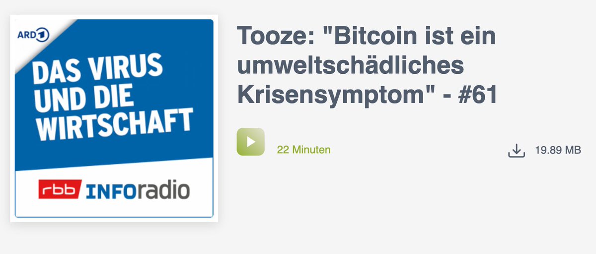 adam_tooze's tweet photo. Ich habe, eine Zeit lang eine deutschsprachige Podcast mit kleiner Hoererschaft aufgenommen. Mit meinem Friseur habe ich letztens Crypto diskutiert und fuer ihn diese Episode rausgesucht. Sie ist noch immer ziemlich gut, finde ich. Besonder der Schluss. 
https://t.co/MvTMEjmZWp https://t.co/9BKDauYDjb