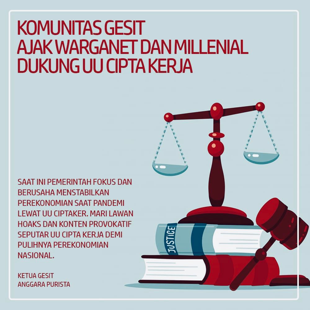 Dewiabdul6's tweet photo. UU Cipta Kerja akan menjadi salah satu regulasi yang bertujuan untuk menjaga stabilitas ekonomi dan mempermudah pembukaan usaha baru, khususnya bagi generasi milenial. https://t.co/IRYvMaNPJ9
