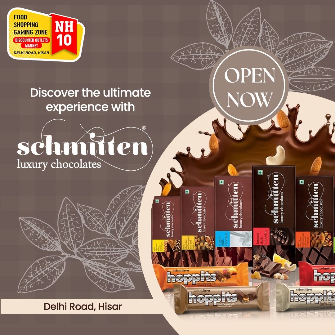 Discover the ultimate experience with Schmitten Luxury Chocolates
Open Now at NH-10 Factory Outlet.
✅Delhi Road, Hisar
.
#schmittenluxurychocolates #chocolates #luxurychocolates #chocolate #opennow #NH10 #nh10factoryoutlet #hisar #haryana