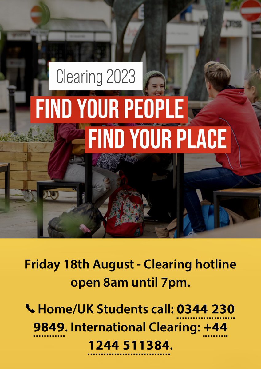 Are you entering #Clearing2023? Have you thought about a career as a #Nurse or a #NurseAssociate ? Come and speak to our subject experts, book a tour of our facilities #findyourpeople www1.chester.ac.uk/clearing @FhscChester