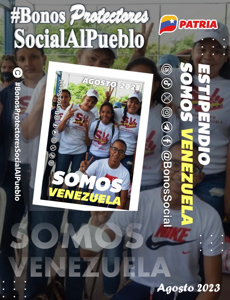 🚨 #ATENCIÓN: A partir de mañana #18Ago de 2023, a través del Sistema @CarnetDLaPatria tiene previsto liberar el pago del Estipendio de la Gran Misión #ChambaJuvenil y Movimiento Social #SomosVenezuela (agosto 2023)

✅ Monto en Bs. A recibir: 168,80

#VenezuelaEcológica