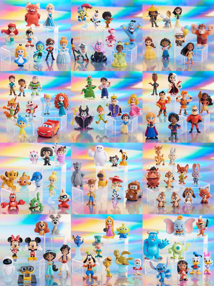 DisneyAPromos's tweet image. Disney has recently released a limited-edition figure collection for 100-year anniversary.

The collection features 100 Disney characters. 👀