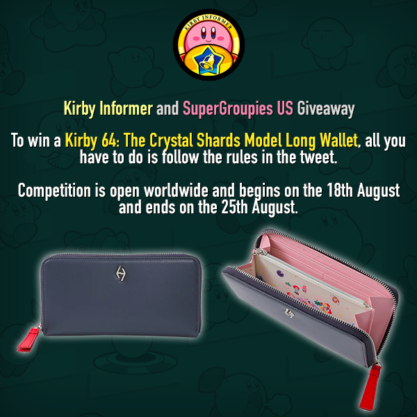 ✨Kirby Informer &amp; SuperGroupies US Giveaway!✨

• RT this tweet &amp; follow <a href="/KirbyInformer/">Kirby Informer</a> + <a href="/SuperGroupiesUS/">SuperGroupies US</a>
• Competition is open worldwide
• Competition ends on the 25th August

Good luck everyone! 💗✨