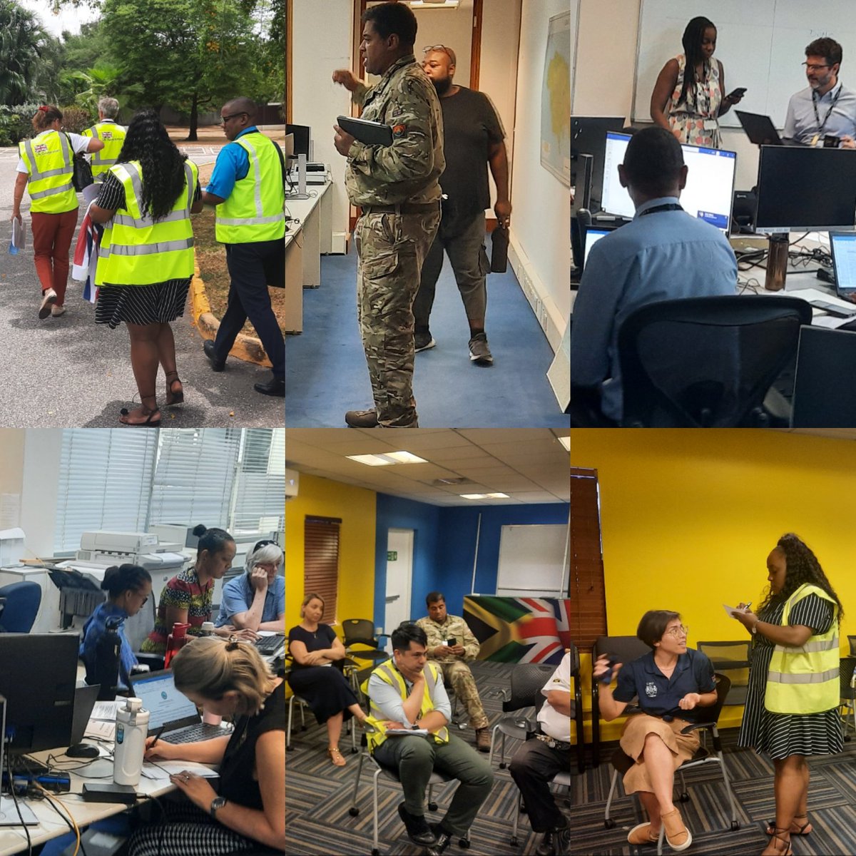 slgarbett's tweet photo. I second that. Excellent translation of our training into practice, good team work, and real reflection on how to do even better next time. Well done @UKinCaribbean BHC Kingston, @hayescollins, and my formidable Consular and Crisis colleagues from across the Americas network. https://t.co/KcF1DykX2e