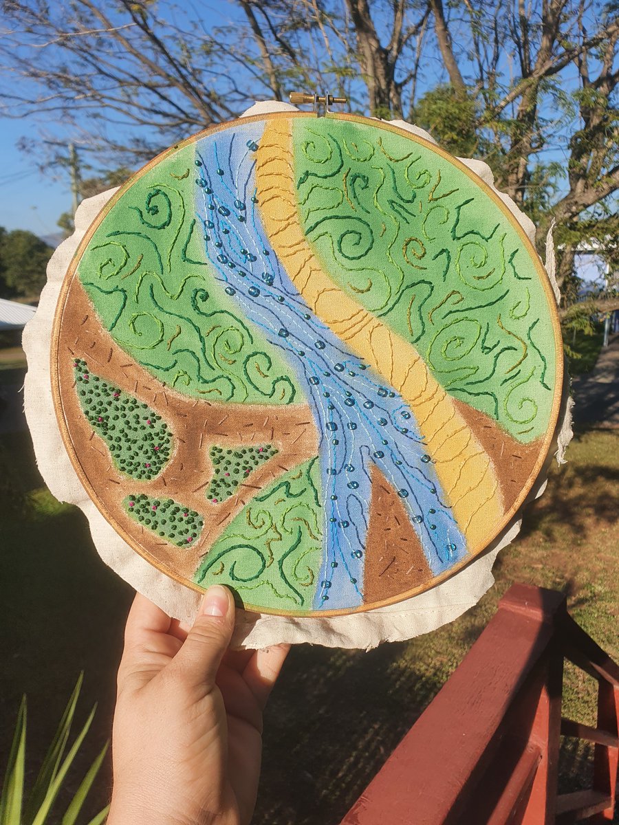 Sophie (she/her) (@sophiee_walks) on Twitter photo Happy national science week! I participated in the <a href="/jcu/">James Cook Uni</a> "Art your Science" competition, using embroidery and watercolour to create a stylized habitat map.
A link to the padlet if anyone would like to read about the piece:
padlet.com/sophiewalker14… Happy national science week! I participated in the <a href="/jcu/">James Cook Uni</a> "Art your Science" competition, using embroidery and watercolour to create a stylized habitat map.
A link to the padlet if anyone would like to read about the piece:
padlet.com/sophiewalker14…