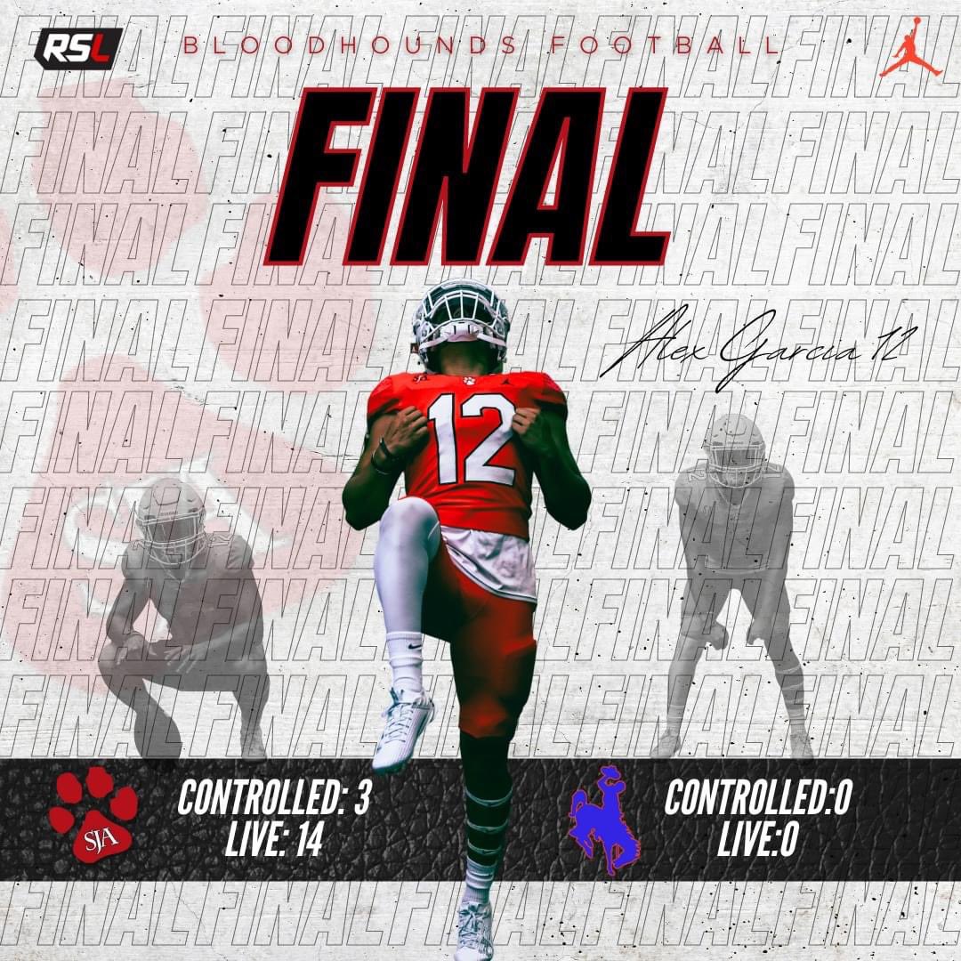 Varsity Football team finished preseason tonight defeating the Porter Cowboys 3-0 in the controlled and 14-0 in the live. JV won 1-0. #greatdaytobeabloodhound🐾