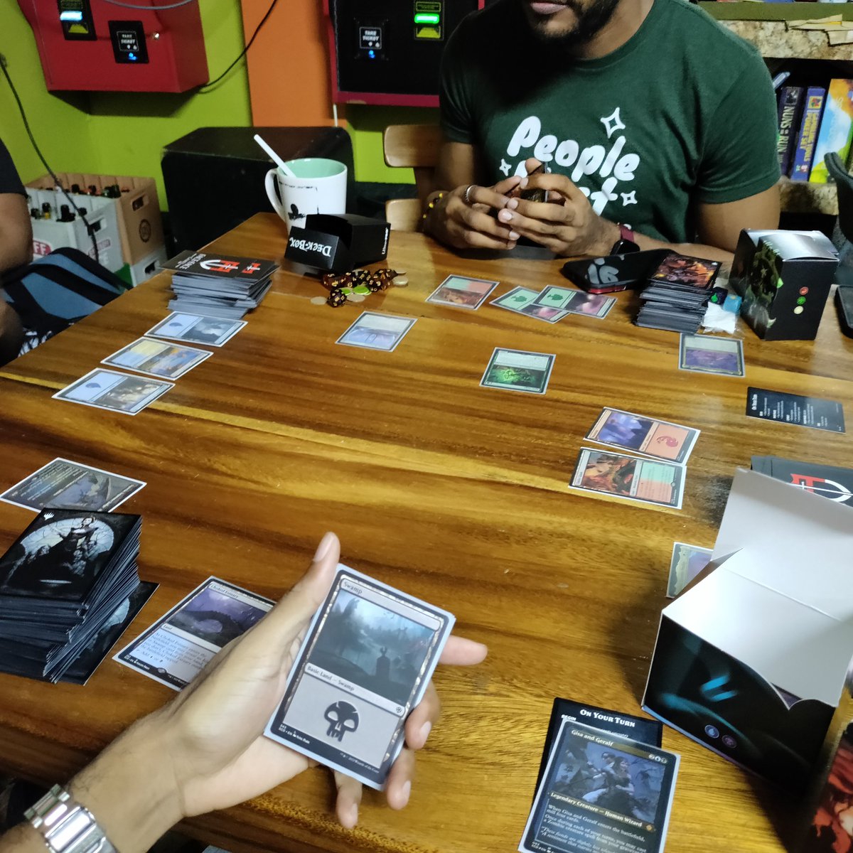 Tried out MTG: Commander (4Player) briefly. Was cool, will try again
