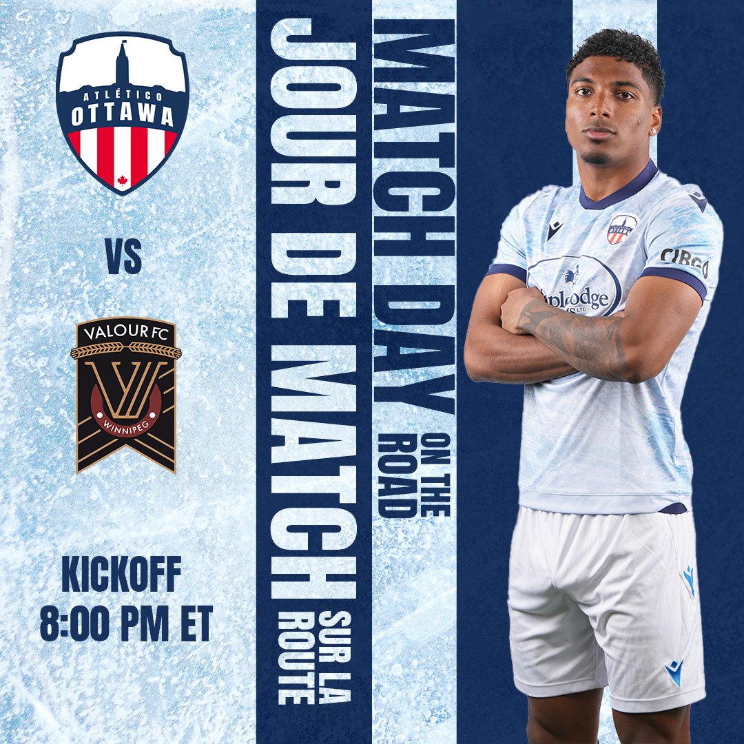atletiOttawa's tweet photo. 🚨 IT’S MATCH DAY 🗓‼️
⏱️ | 8:00 PM ET
🏟️ | IG Field
🆚 | @ValourFootball
📺 | @onesoccer
🍻 | @GlebeCentralPub
📝 I https://t.co/ZIz3DFcuRf
#ForOttawa | #PourOttawa https://t.co/eZXGVKoyIv